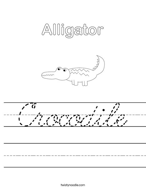 Alligator Worksheet