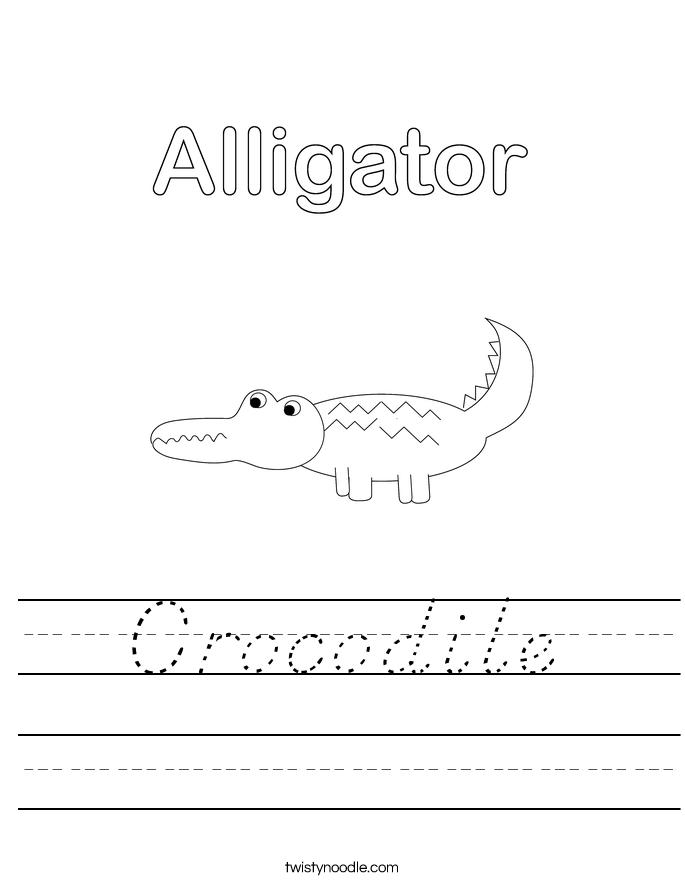 Crocodile Worksheet