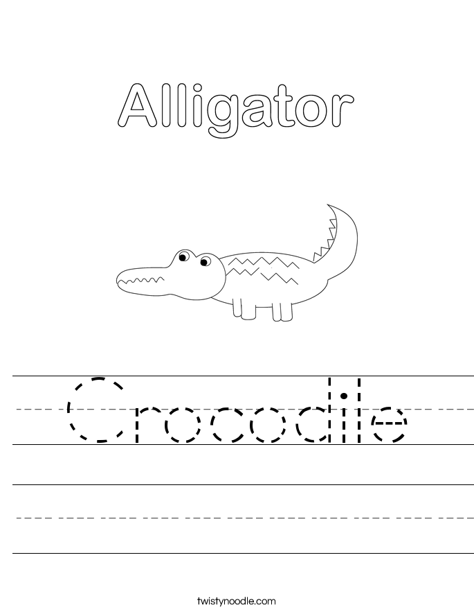 Crocodile Worksheet