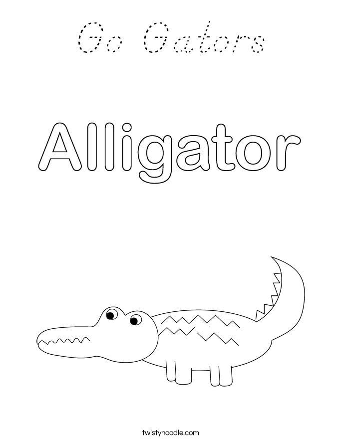 Go Gators Coloring Page