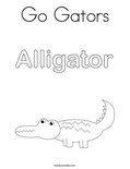 Go Gators Coloring Page