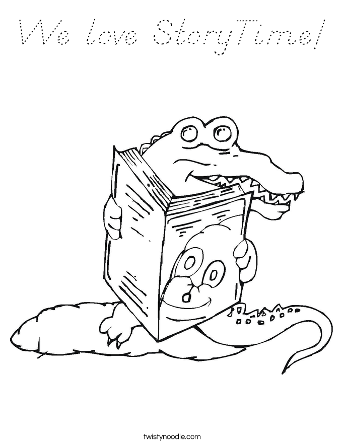 We love StoryTime! Coloring Page