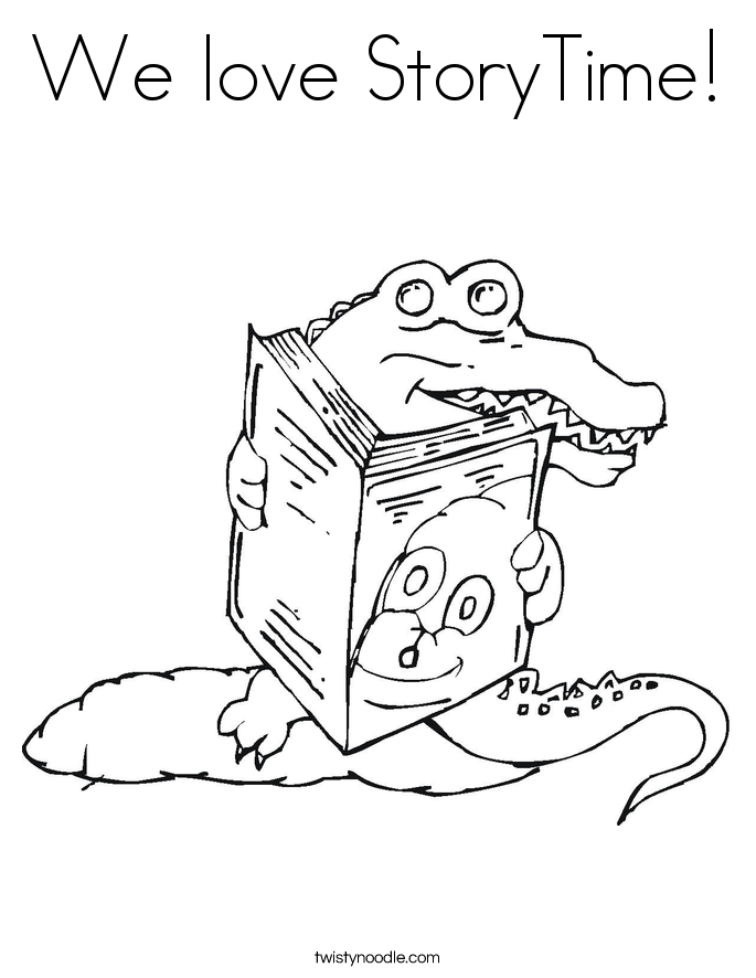 We love StoryTime! Coloring Page