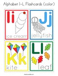 Alphabet I-L Flashcards (color) Coloring Page
