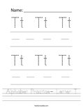 Alphabet Practice- Letter T Worksheet