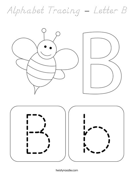 Alphabet Tracing - Letter B Coloring Page