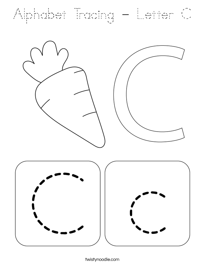 Alphabet Tracing - Letter C Coloring Page