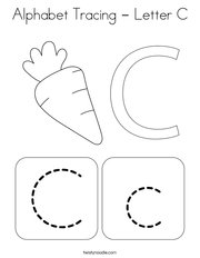 Alphabet Tracing - Letter C Coloring Page