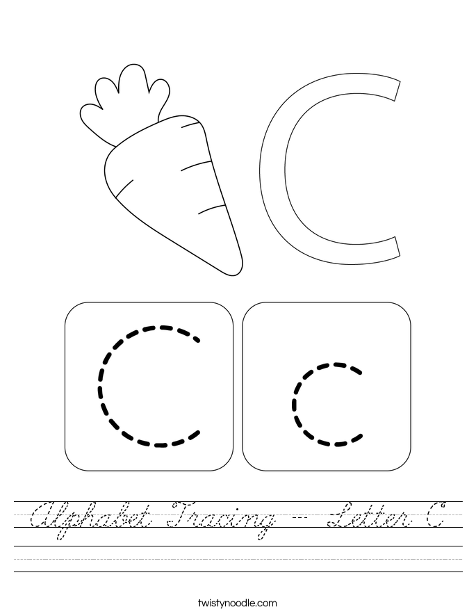 Alphabet Tracing - Letter C Worksheet