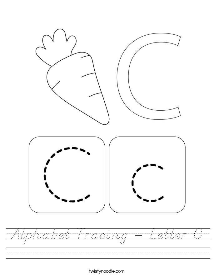 Alphabet Tracing - Letter C Worksheet