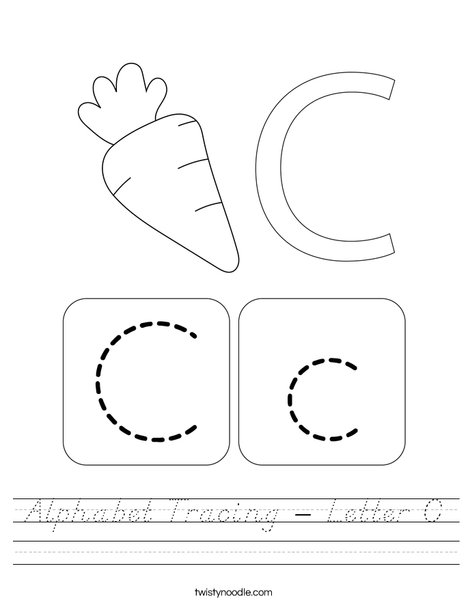 Alphabet Tracing - Letter C Worksheet