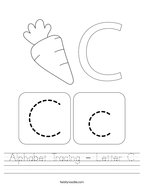 Alphabet Tracing - Letter C Handwriting Sheet