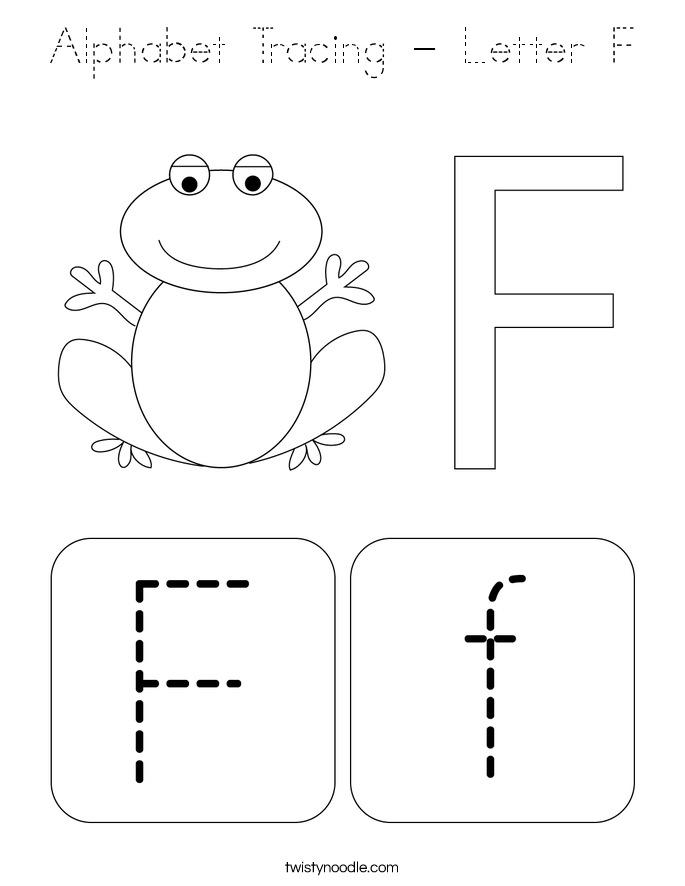 Alphabet Tracing - Letter F Coloring Page