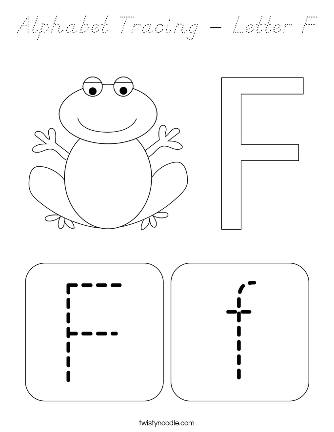 Alphabet Tracing - Letter F Coloring Page