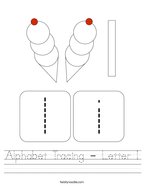 Alphabet Tracing - Letter I Handwriting Sheet