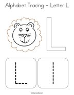 Alphabet Tracing - Letter L Coloring Page