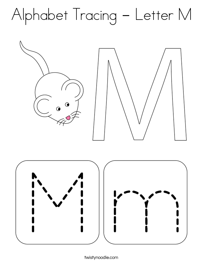 Alphabet Tracing Letter M Coloring - Alphabet Tracing Letter M Coloring Page 