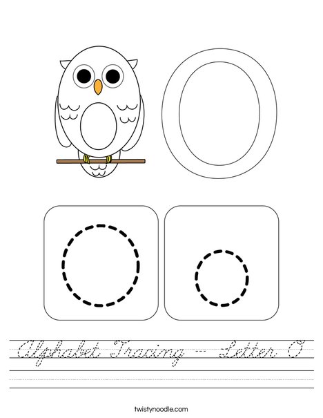 Alphabet Tracing - Letter O Worksheet