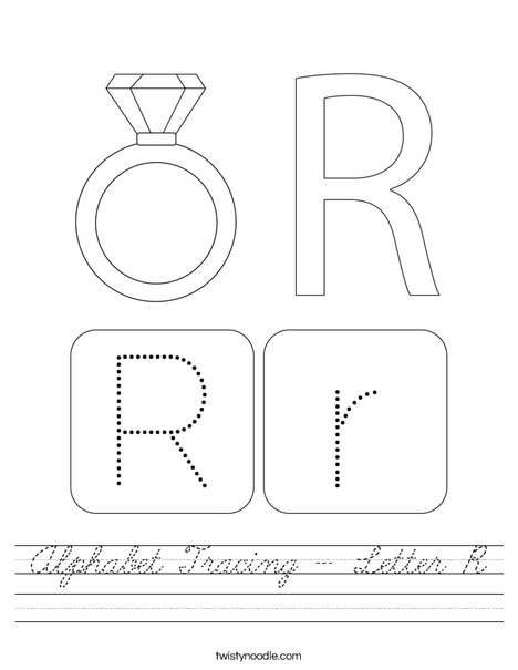 Alphabet Tracing - Letter R Worksheet