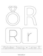 Alphabet Tracing - Letter R Handwriting Sheet