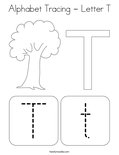 Alphabet Tracing - Letter T Coloring Page