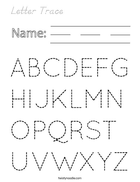 Alphabet Coloring Page