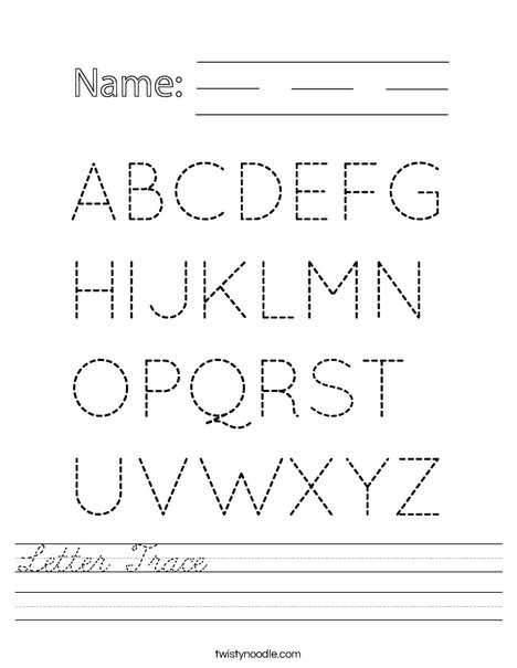 Alphabet Worksheet