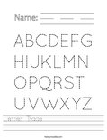 Letter Trace                  Worksheet