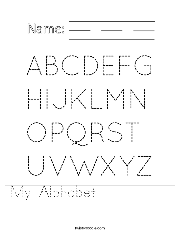 My Alphabet           Worksheet