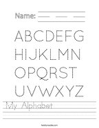 My Alphabet           Handwriting Sheet
