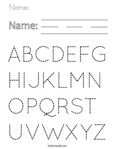 Alphabet Coloring Page