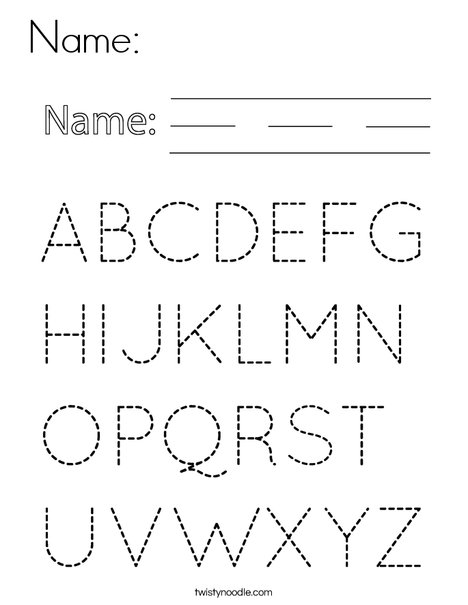 Alphabet Coloring Page