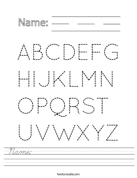 Alphabet Worksheet