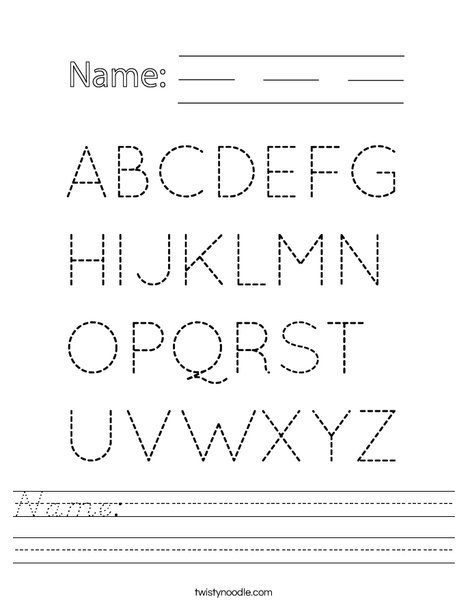 Alphabet Worksheet