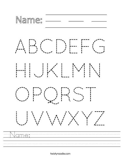 Alphabet Worksheet