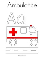 Ambulance Coloring Page