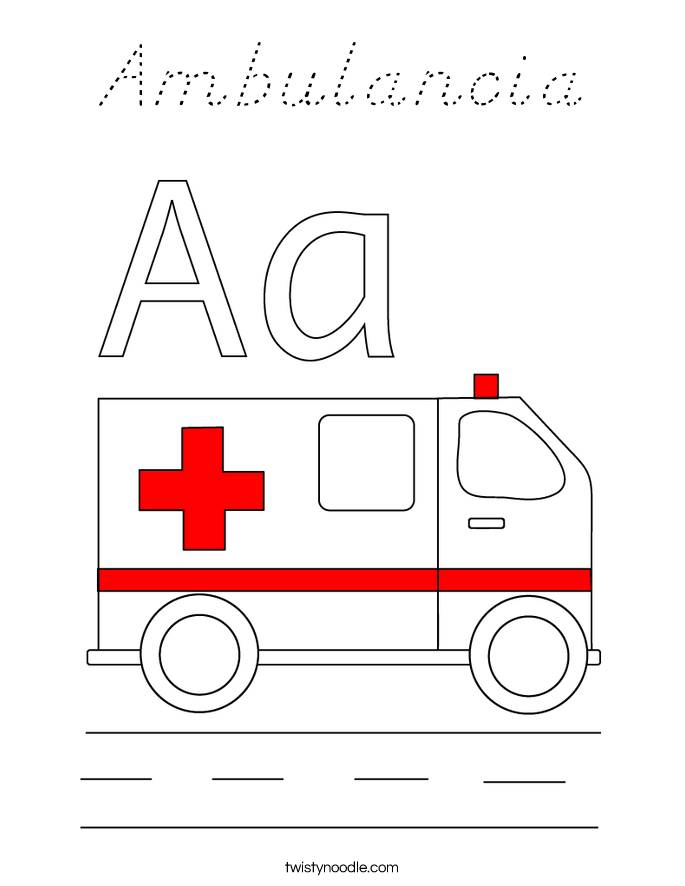 Ambulancia Coloring Page