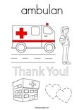ambulanColoring Page