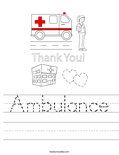 Ambulance Worksheet
