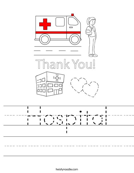 Hospital Worksheet - Twisty Noodle