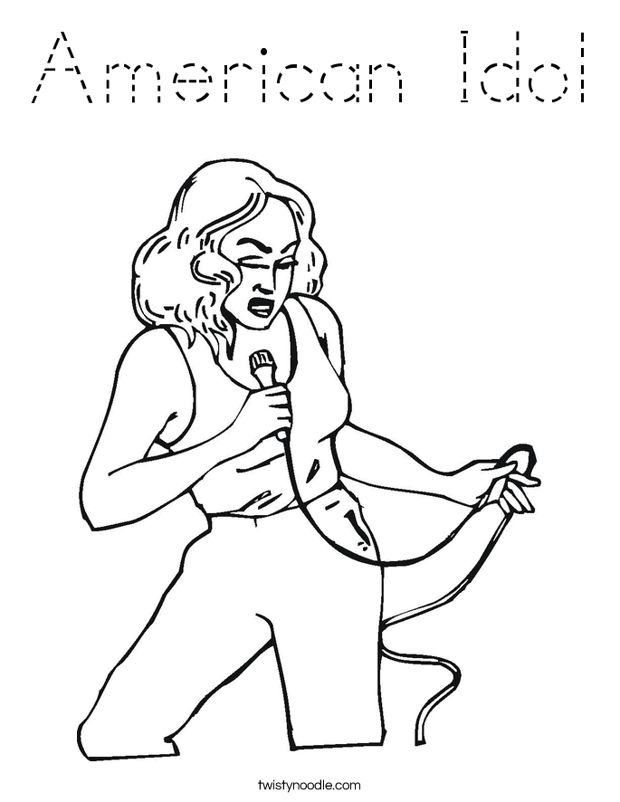 American Idol Coloring Page