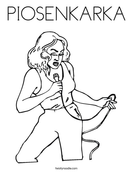 Singer Coloring Page
