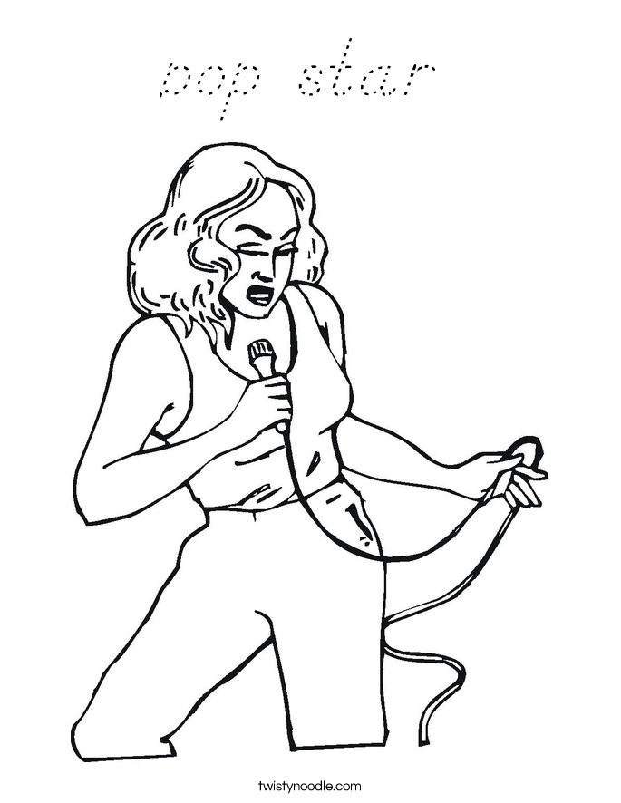 pop star Coloring Page