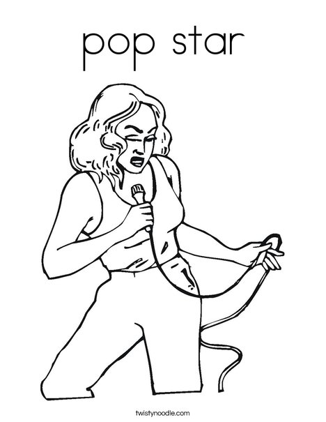 Singer Coloring Page