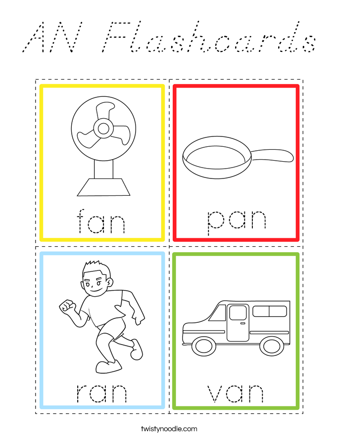 AN Flashcards Coloring Page