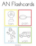 AN Flashcards Coloring Page