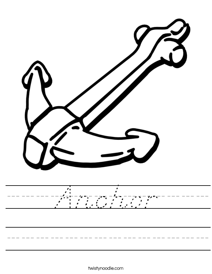 Anchor Worksheet
