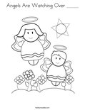 Angels Are Watching Over _____Coloring Page