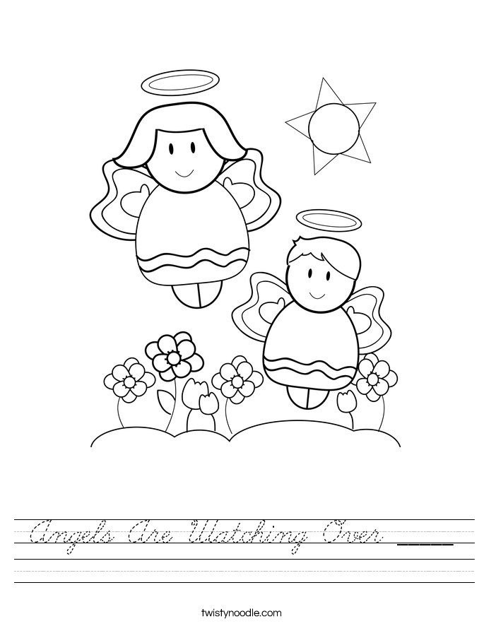 Angels Are Watching Over _____ Worksheet
