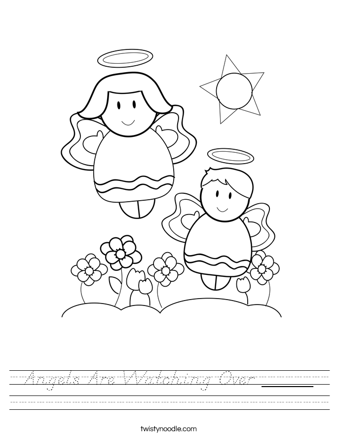 Angels Are Watching Over _____ Worksheet